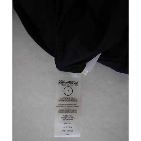 Good American GSW0424 Women Sz 7/4XL Black Leilani Halter Neck 1-PC Swimsuit - Picture 5 of 8